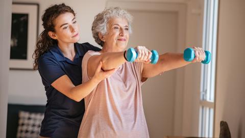 Bild einer Übung in der Physiotherapie